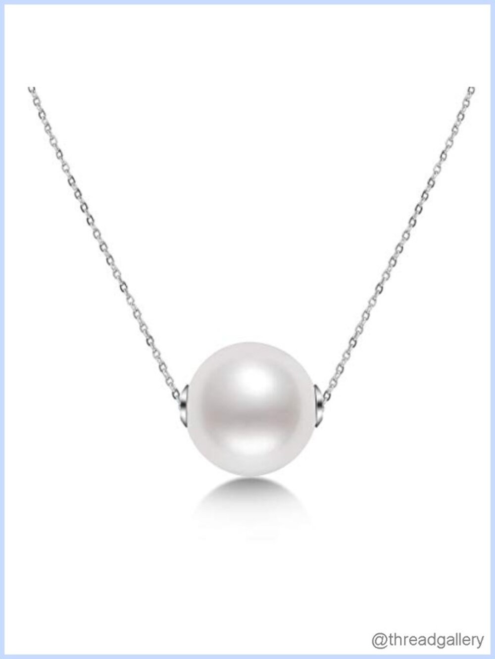18K Gold Pearl Pendant Necklace Freshwater Cultured Sterling Silver Chain